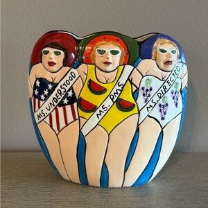 2004 Westland Janice Joplin Ceramic Vase "Funseekers Pageant" #6455 - 8.25" Tall